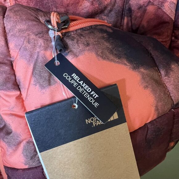 The North Face Jacket Womens 2XL Coral Black Relaxed Fit Puffer Zip NF0A7WU8 - Picture 6 of 13